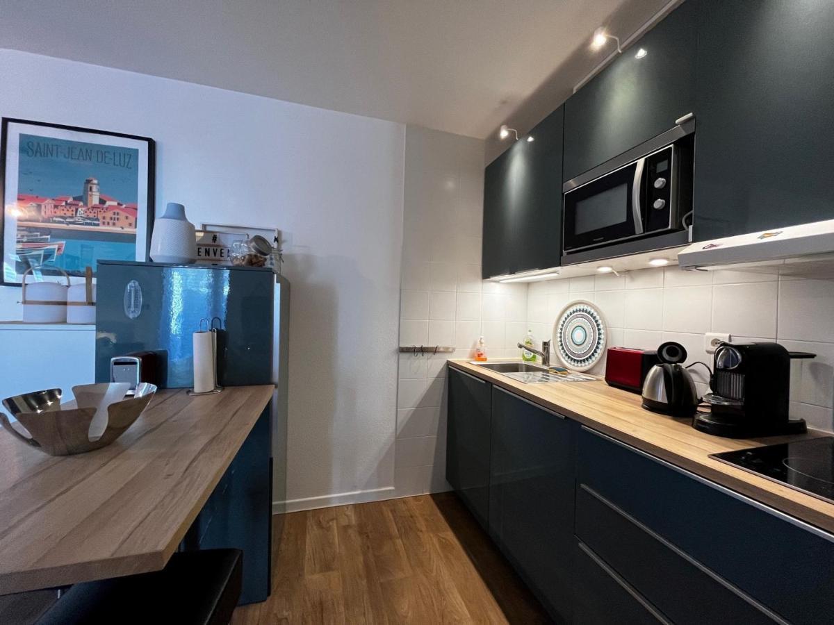 Bel Appartement T3 Avec Jardin, Piscine Et Parking, Proche Plage A Hendaye - Fr-1-239-739 Eksteriør billede